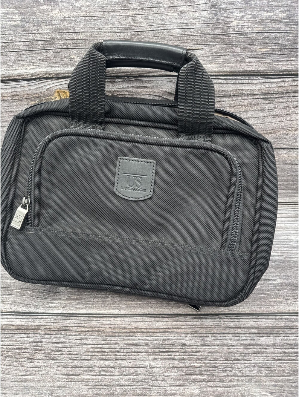 Vintage US Travel Intrinsix Toiletries Travel Bag Tote Rugged Classic Black